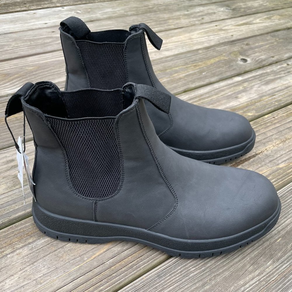 Zara Men Boot Shoes Black High Top Airfit Comfort - Picture 2 of 10